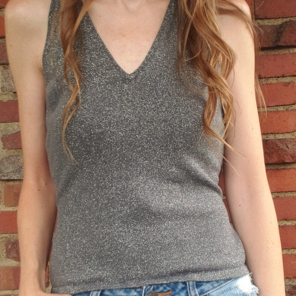 INC International Concepts Silver Tank Top - Picture 2 of 6